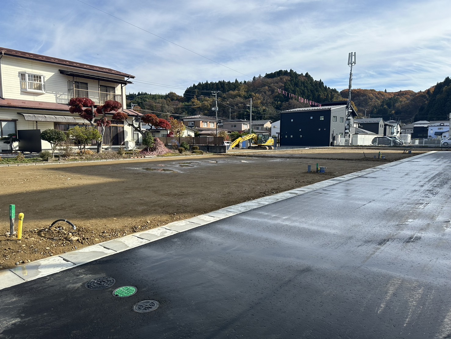 【新分譲地！】一関市三関仲田　第一期5区画造成工事道路完成♪ 写真